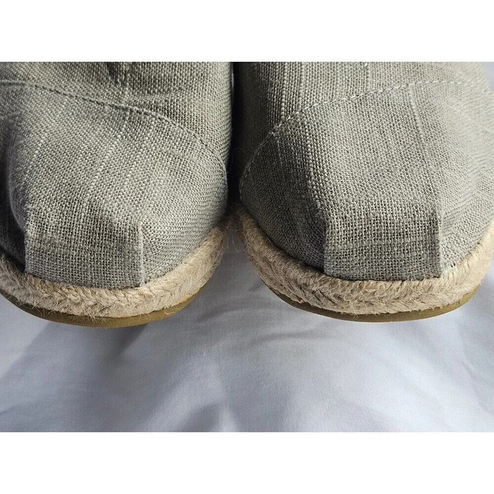 BOB’S by Skechers  Memory Foam Women’s Canvas  Wedge Espadrille Taupe Size 7.5 M